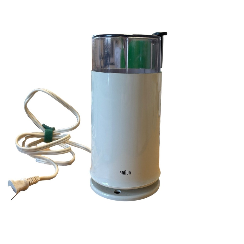 Vintage Braun Electric Coffee Grinder KSM-2 Cream #4041‎ Tested & Working